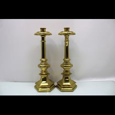 13 1/2" Cast Brass Candlesticks SKU C710-611